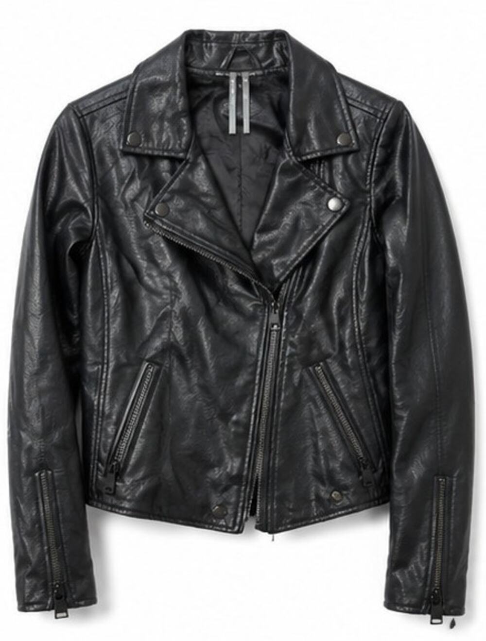 Anthropologie Faux Leather Moto Jacket Black XS